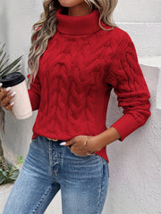 Damen Gemütlich Strickpullover | Rollkragen