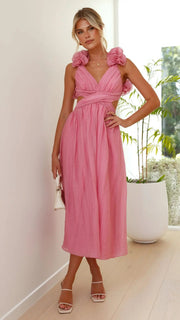 Elegantes Kleid mit tiefem V-Ausschnitt und schmeichelnder Silhouette für Frauen