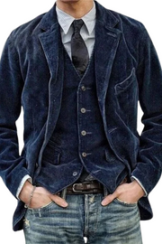 Jory Vintage Weste & Jacke | Blau
