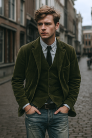 Jory Vintage Weste & Jacke | Grün
