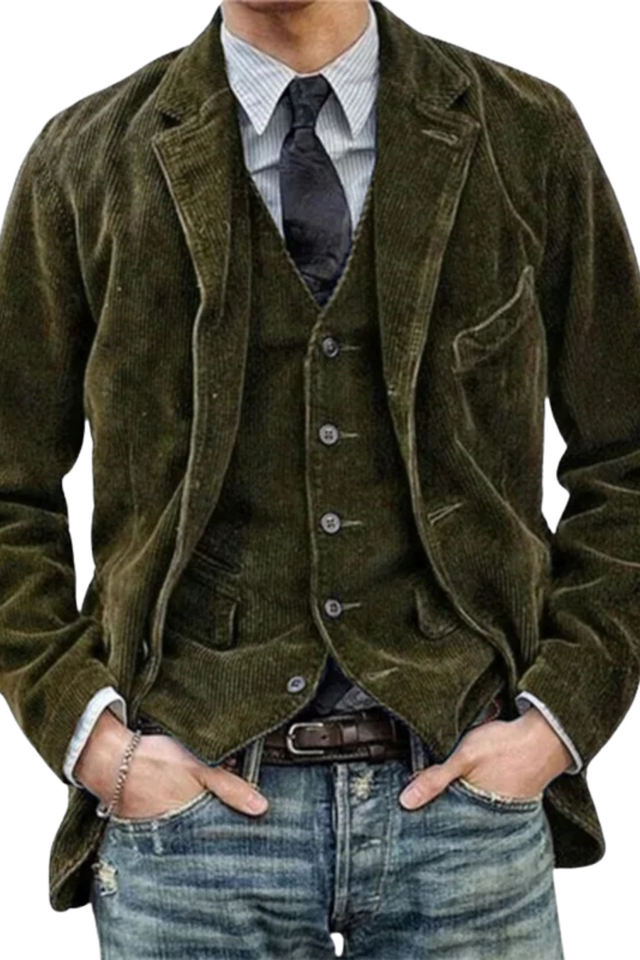 Jory Vintage Weste & Jacke | Grün