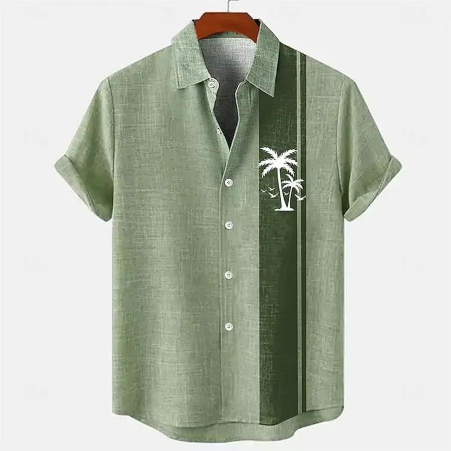 Friedrich – Sommerliches Herren-Hemd mit Palmen-Print