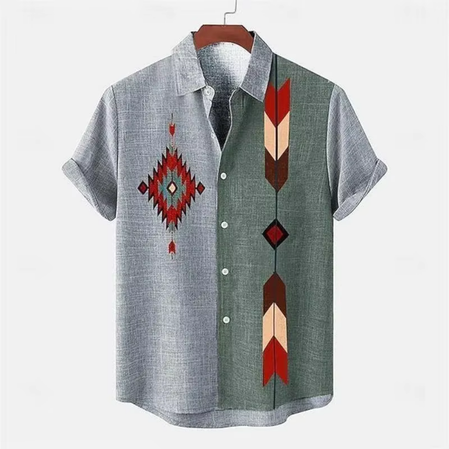 Friedrich – Sommerliches Herren-Hemd mit Palmen-Print