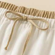 Yndira Leinenhose in Naturton | Weiß
