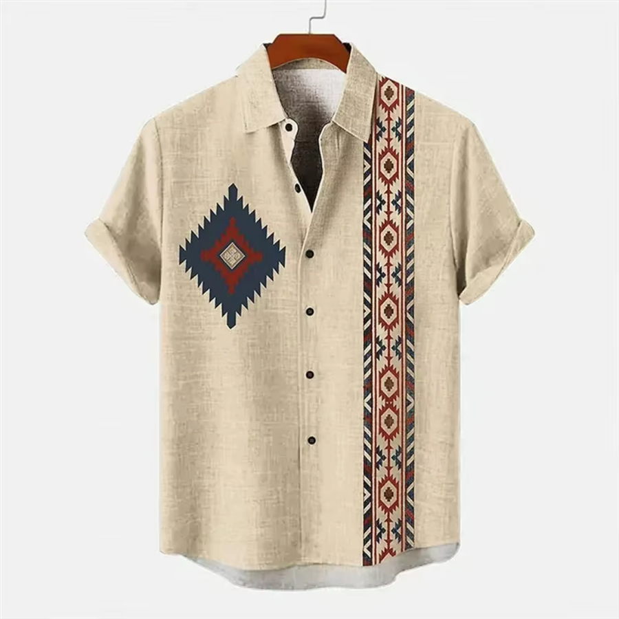 Friedrich – Sommerliches Herren-Hemd mit Palmen-Print
