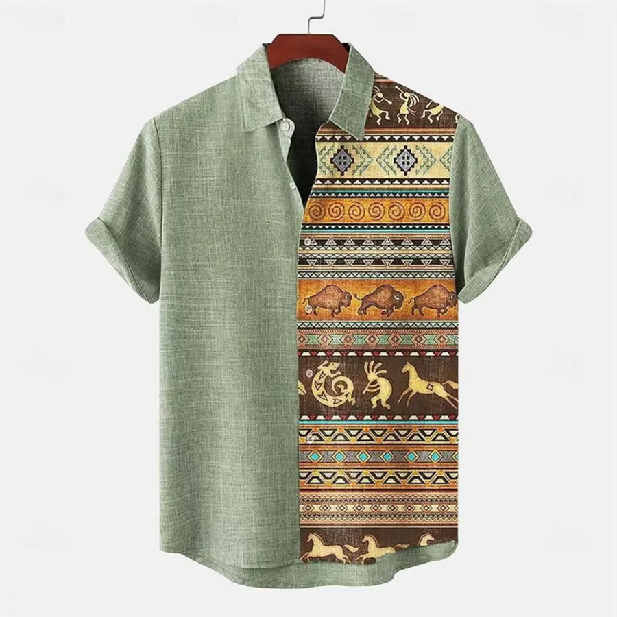 Friedrich – Sommerliches Herren-Hemd mit Palmen-Print