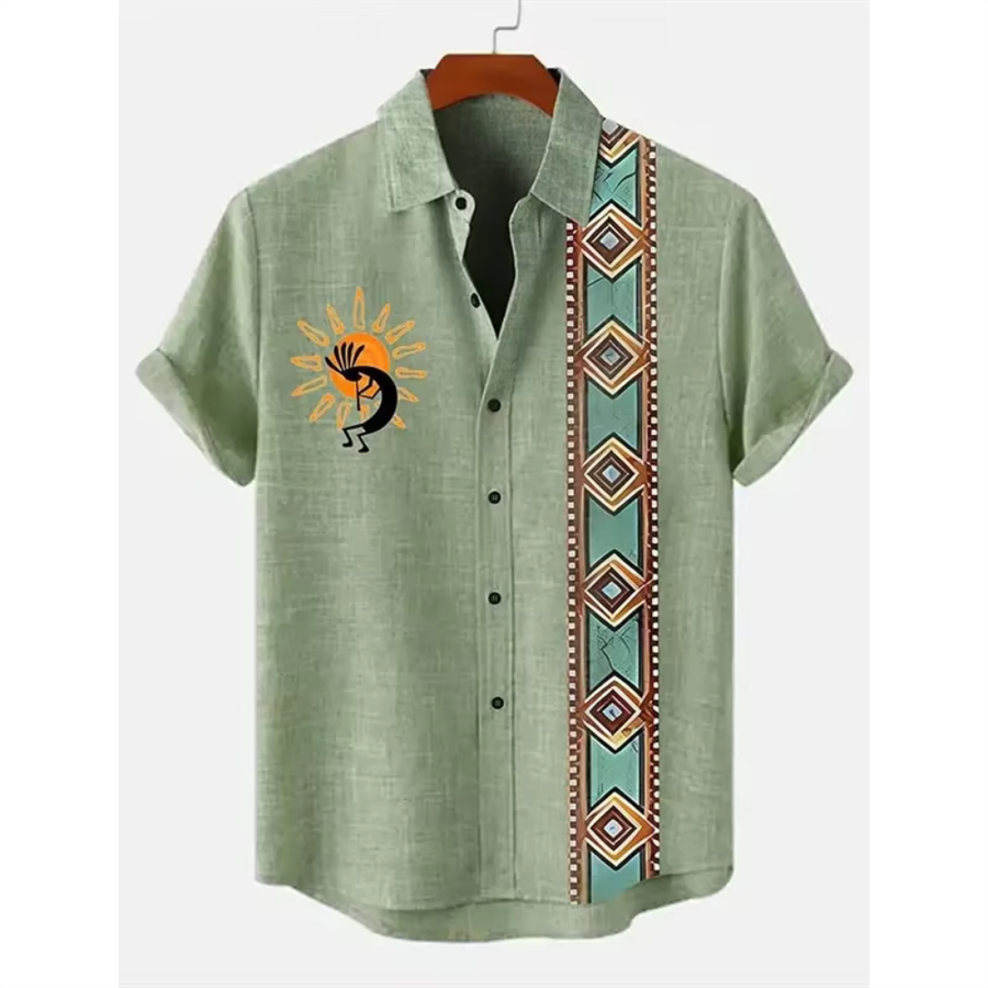 Friedrich – Sommerliches Herren-Hemd mit Palmen-Print
