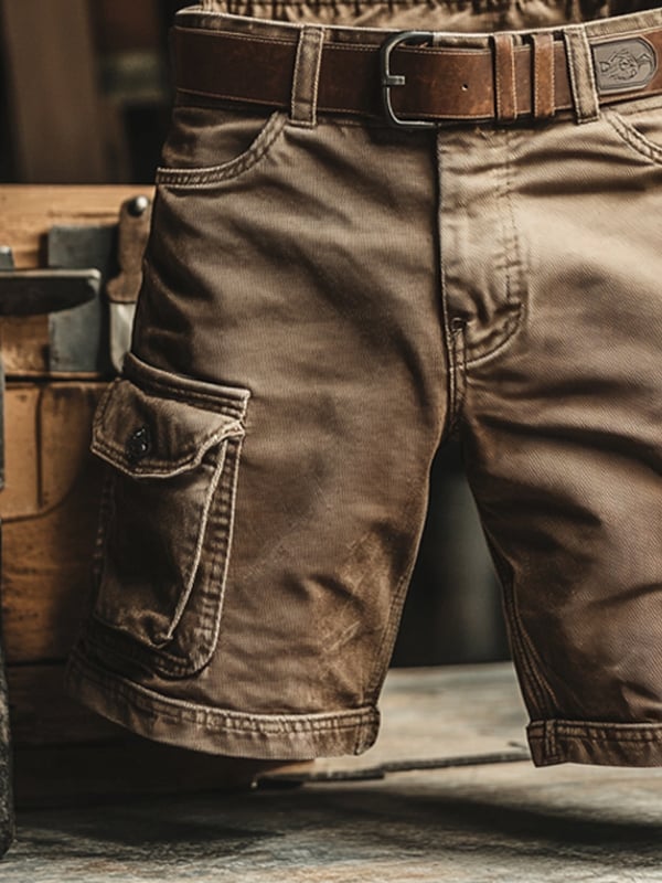Novak – Retro Fracht Shorts Mit Mehreren Taschen