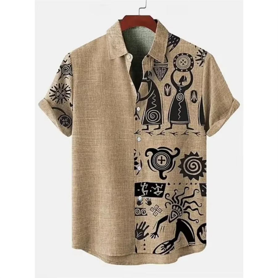 Friedrich – Sommerliches Herren-Hemd mit Palmen-Print