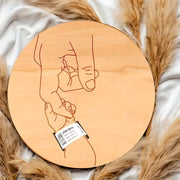 BirthMark - Holzarmband mit Geburtsplakette