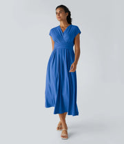 Wilhelmine – Elegantes Wickelkleid Mit Hoher Taille