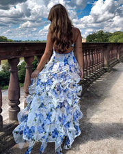 Maxi‑Blumenkleid mit Rüschen | Leichtes Sommerkleid – Boho‑Style
