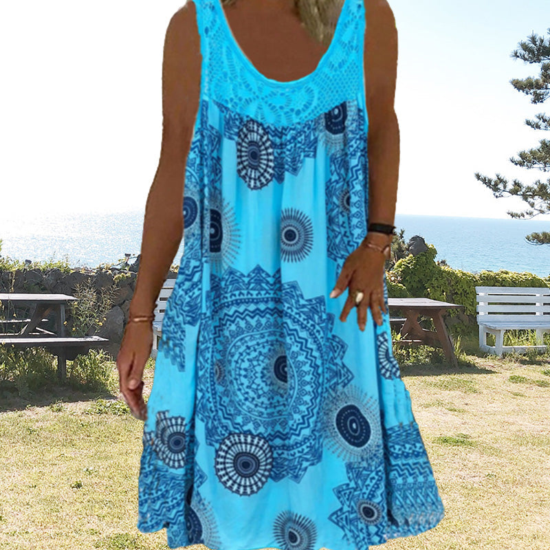 Paduch – Lässiges ärmelloses Sommer Kleid Mit Drucken