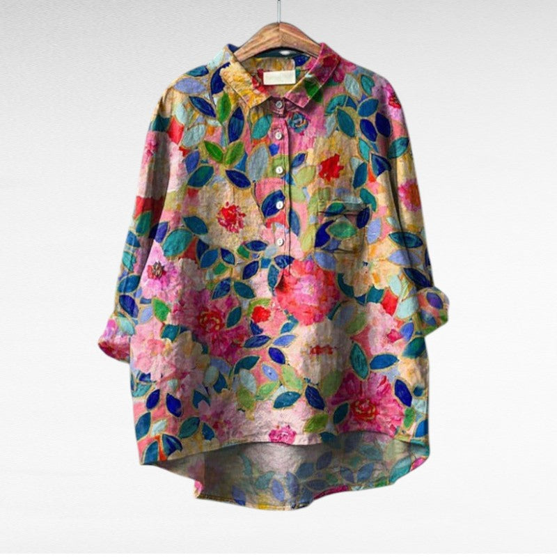 CLAIRE | ELEGANTE SOMMERBLUSE AUS LEINEN
