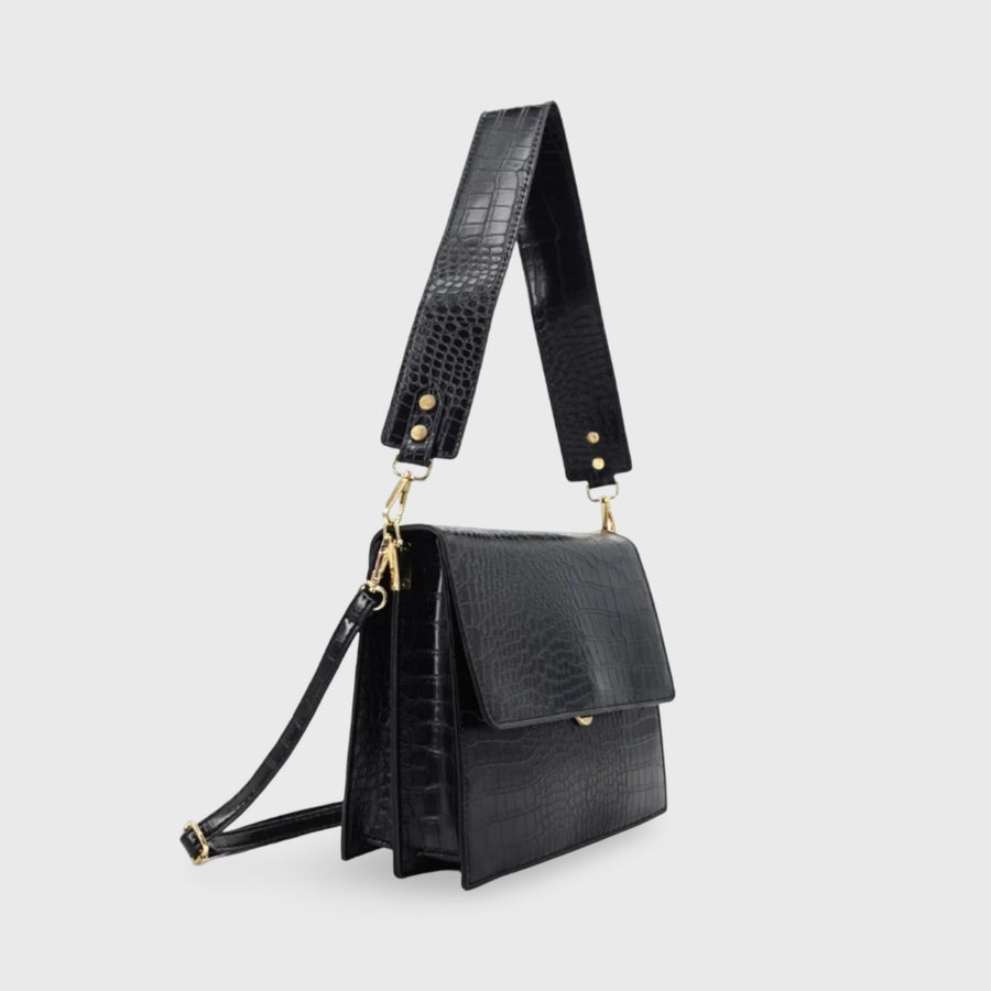 Crossbody Tasche Damen Croco Look – Vegan Leder & Elegant