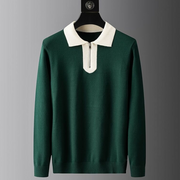 Ulf | Herren Zip-Pullover mit Revers & Langarm