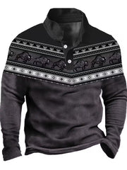 Tamas – Lässiges Vintage Polo Hemd Mit 3D-Druck