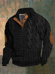 Gwydion – Flickwerk Pullover Mit Zopfmuster
