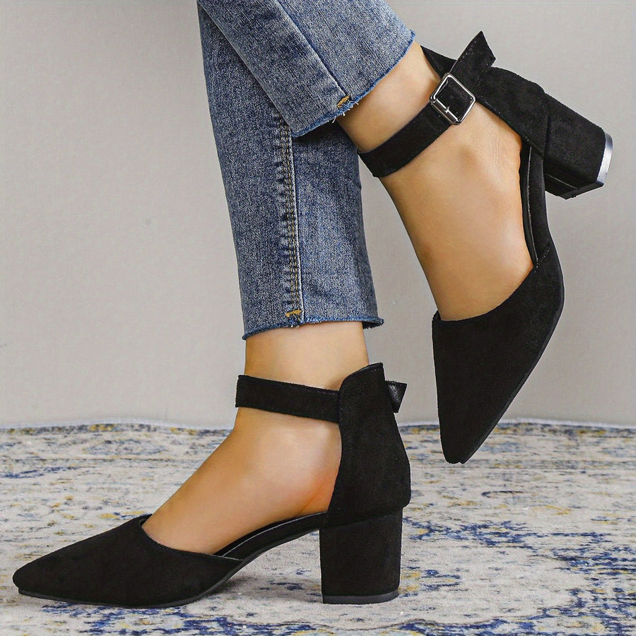 Heidi-Mode | Damen Sandalen mit Blockabsatz Schnürung, mit Knöchelriemen, Elegant
