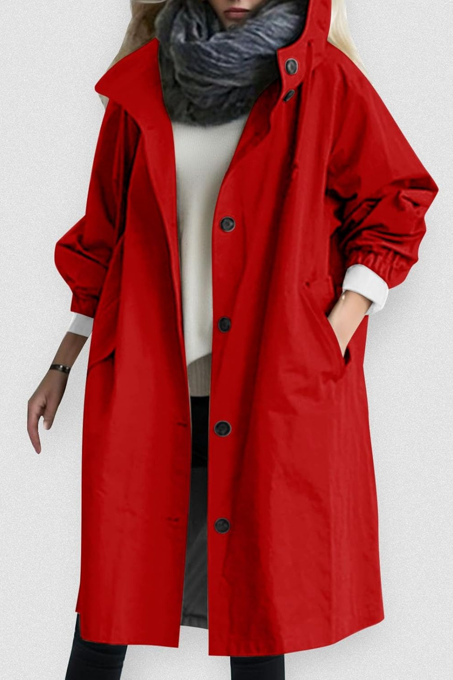 Dolly Stilvoller Trenchcoat | Rot