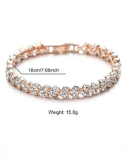 Katherine - funkelndes Tennisarmband mit Herz-Zirkonia-Steinen | glamouröse Armbänder Frauen