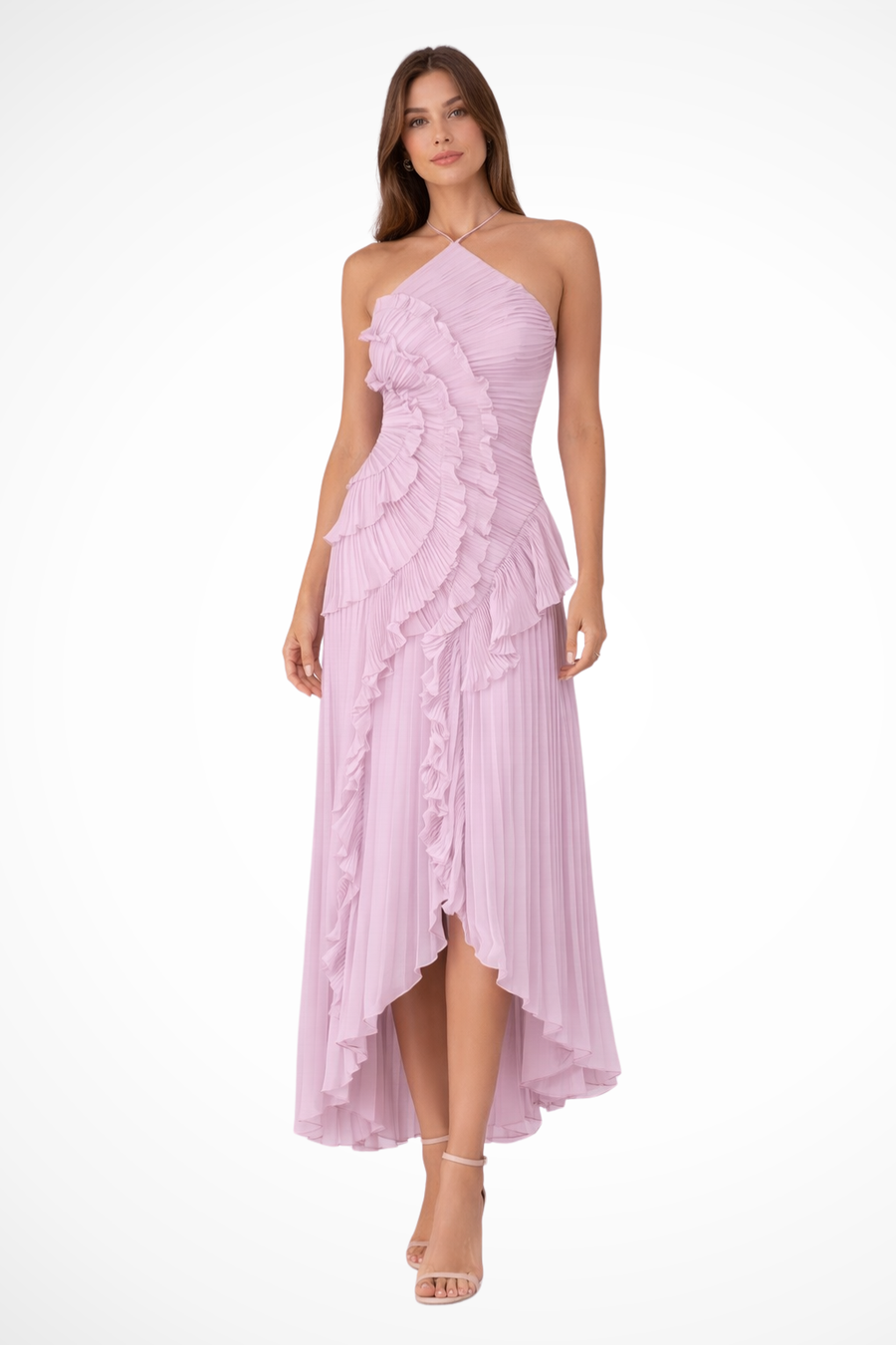Imogen Maxi Kleid | Ärmelloses Halter Rückenfreies Sommerkleid
