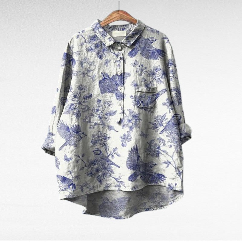 CLAIRE | ELEGANTE SOMMERBLUSE AUS LEINEN