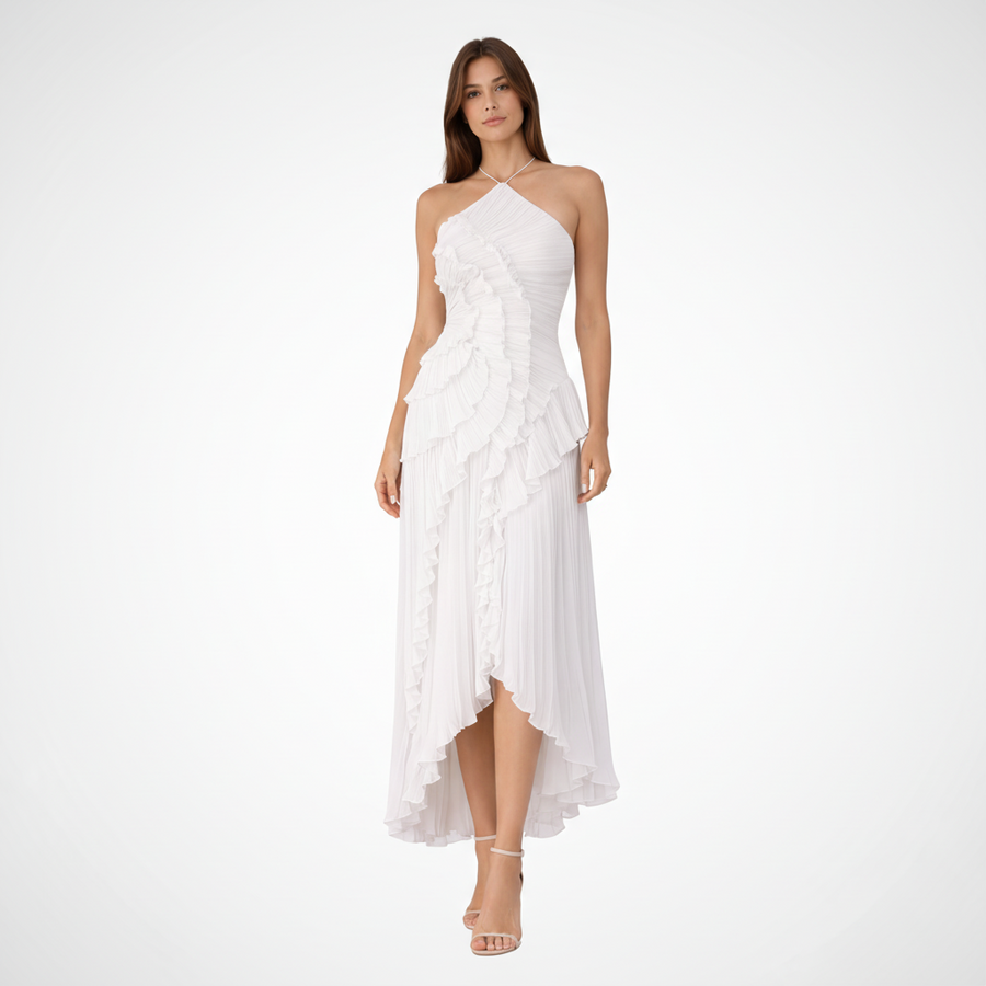 Imogen Maxi Kleid | Ärmelloses Halter Rückenfreies Sommerkleid