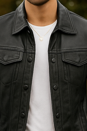 Robin Rider Lederjacke | Dunkelgrau