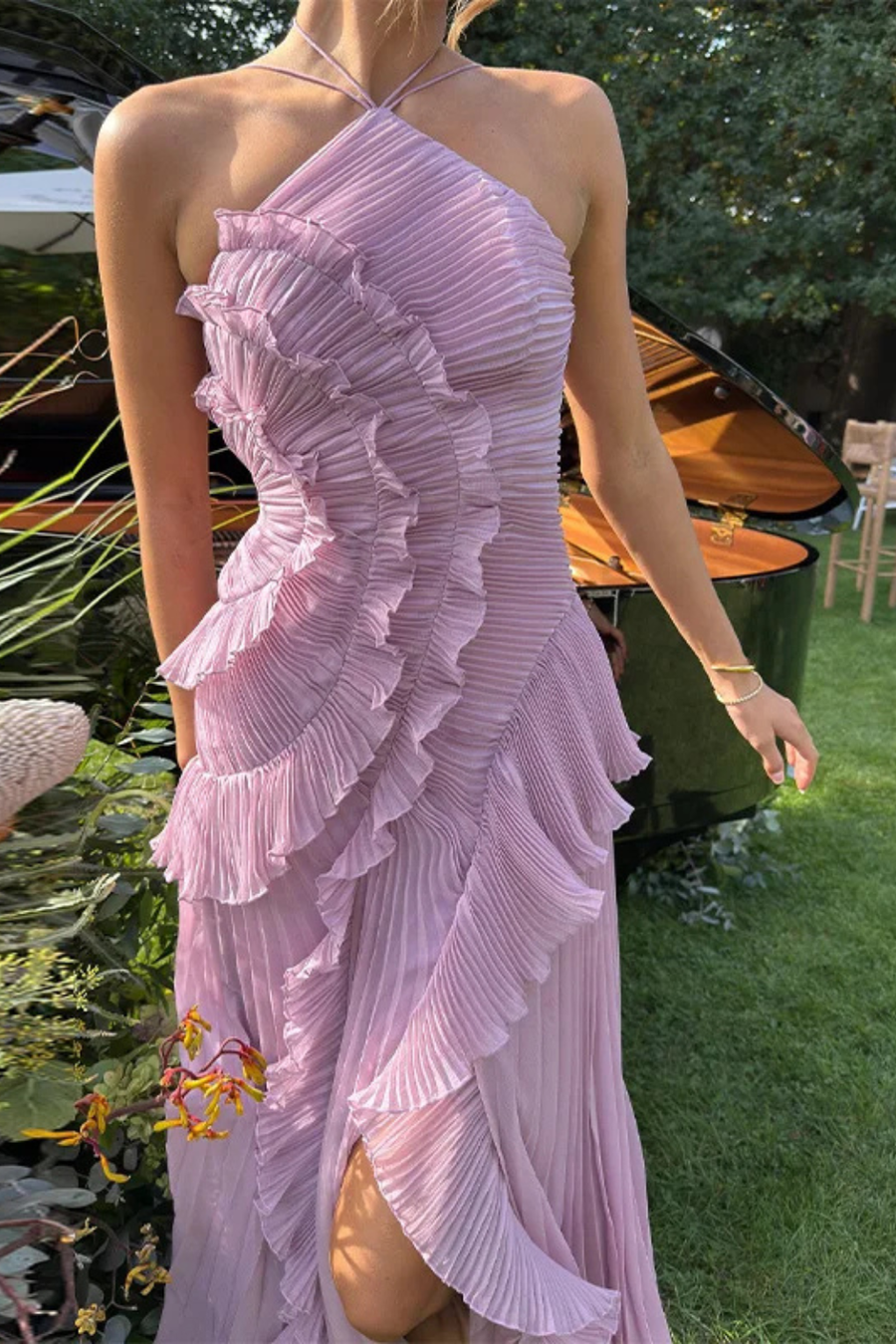 Imogen Maxi Kleid | Ärmelloses Halter Rückenfreies Sommerkleid