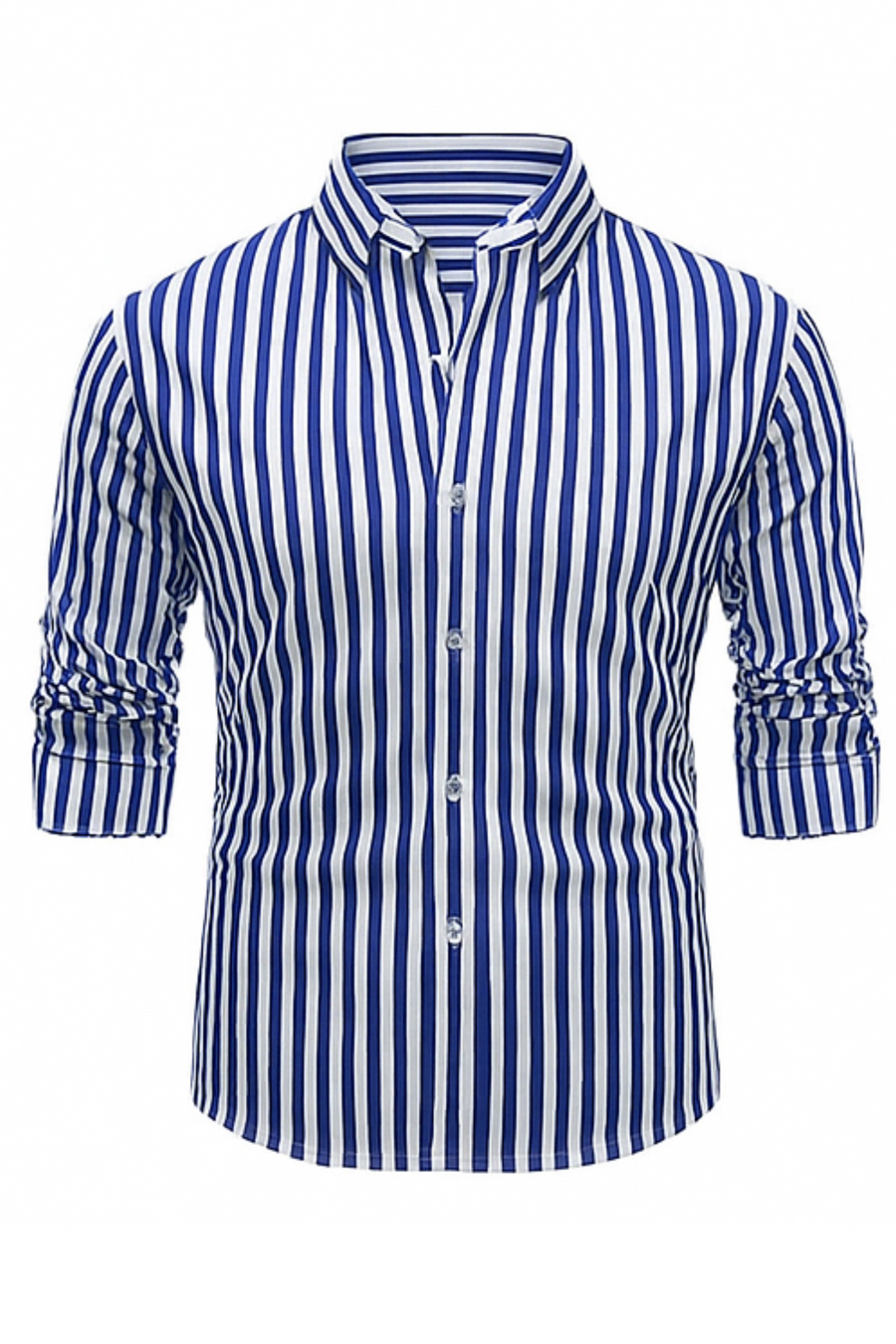 William Elegantes Gestreiftes Hemd | Blau