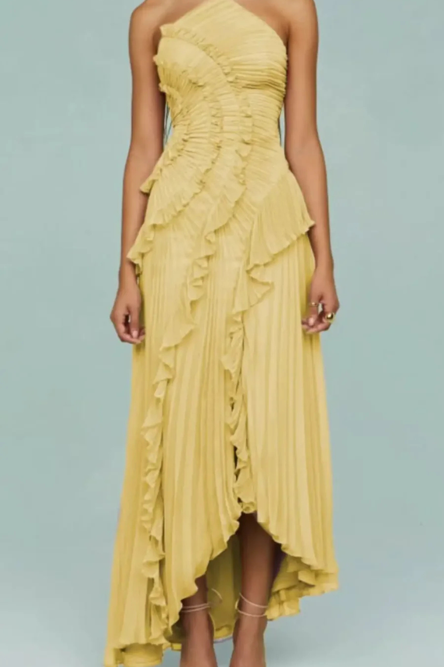 Imogen Maxi Kleid | Ärmelloses Halter Rückenfreies Sommerkleid