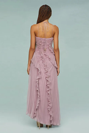 Imogen Maxi Kleid | Ärmelloses Halter Rückenfreies Sommerkleid