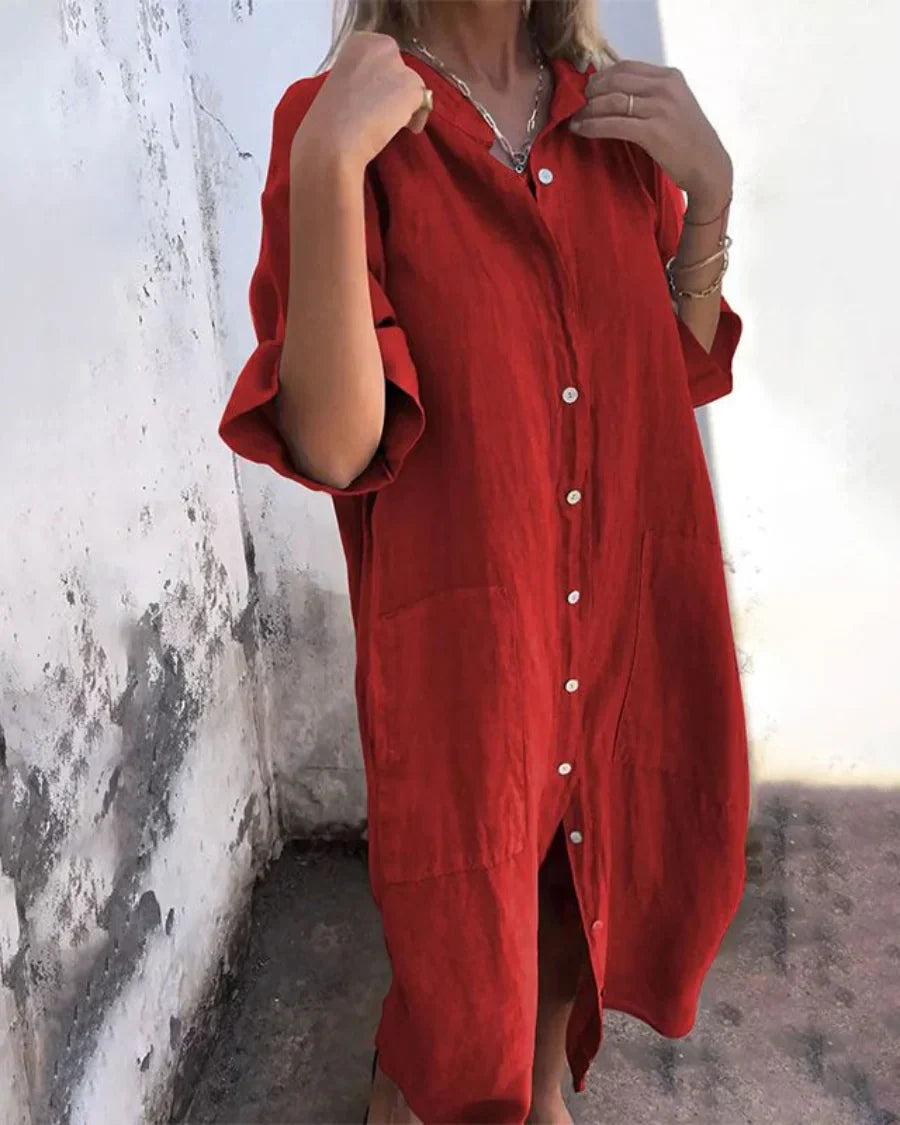 Valerie – Lässiges Damen Hemdblusenkleid