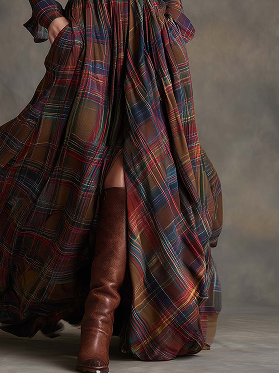 Bodil™ -  Maxi-Hemdkleid mit Karomuster