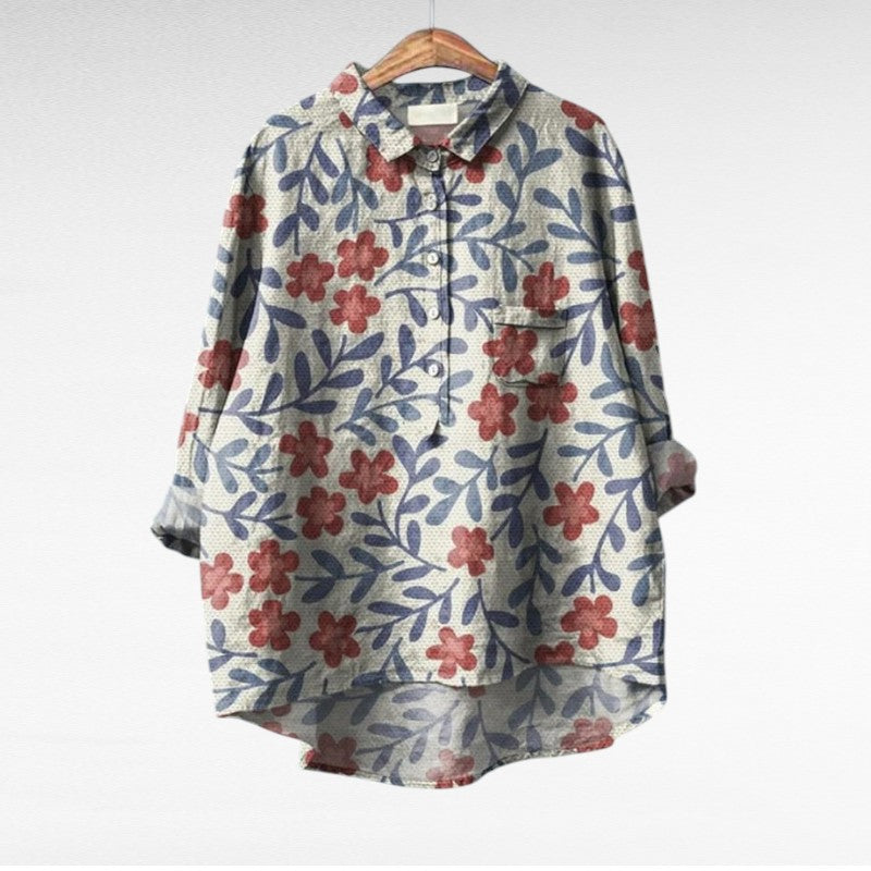 CLAIRE | ELEGANTE SOMMERBLUSE AUS LEINEN