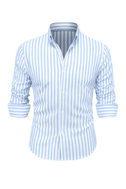 William Elegantes Gestreiftes Hemd | Hellblau
