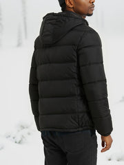 Herren Winter-Daunenjacke Mit Kapuze | Mit Reißverschluss