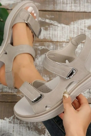 Tonya Orthopädische Ledersandalen | Grau