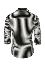 William Elegantes Gestreiftes Hemd | Schwarz