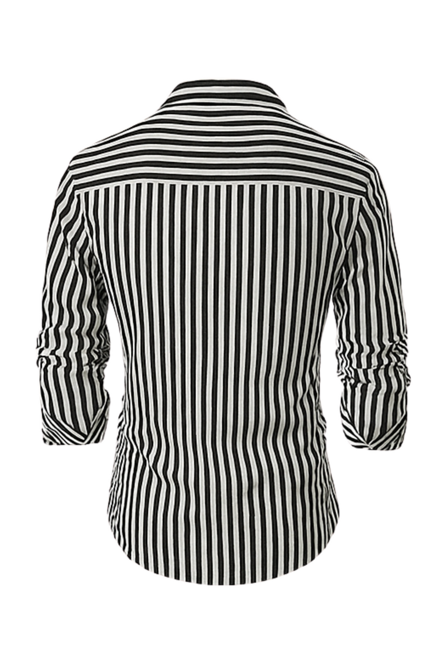 William Elegantes Gestreiftes Hemd | Schwarz
