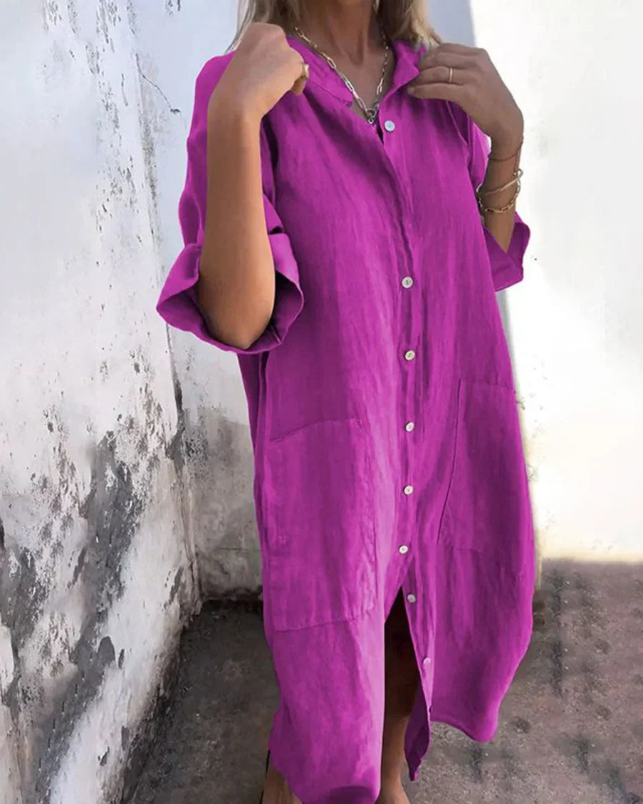 Valerie – Lässiges Damen Hemdblusenkleid