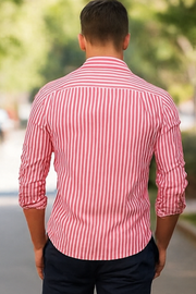William Elegantes Gestreiftes Hemd | Rosa