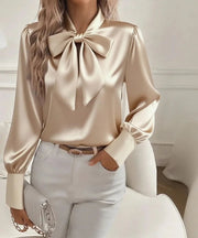 Kanikka – Satin Bluse Mit Schleife