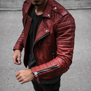 Herren Stilvolle Lederjacke | Langarm