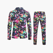 Mehrfarbiger Slim-Fit-Anzug für Herren - Moderner Look