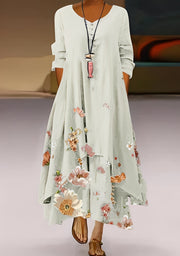 Belle - Stilvolles, locker sitzendes Kleid mit Print für Damen