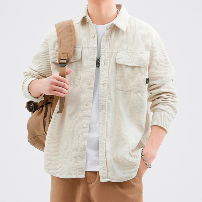 Karl | Herren Redwood Corduroy Hemd mit feiner Linienführung