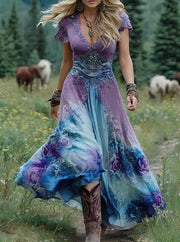 Erica - Stilvolles Maxikleid mit Blumenmuster für Damen