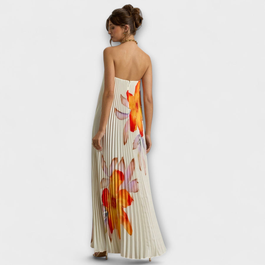Michelle - Sweetheart Maxikleid mit Orangenblüten